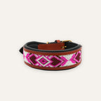 Amora handcrafted beadwork dog collar with intricate artisan detailing