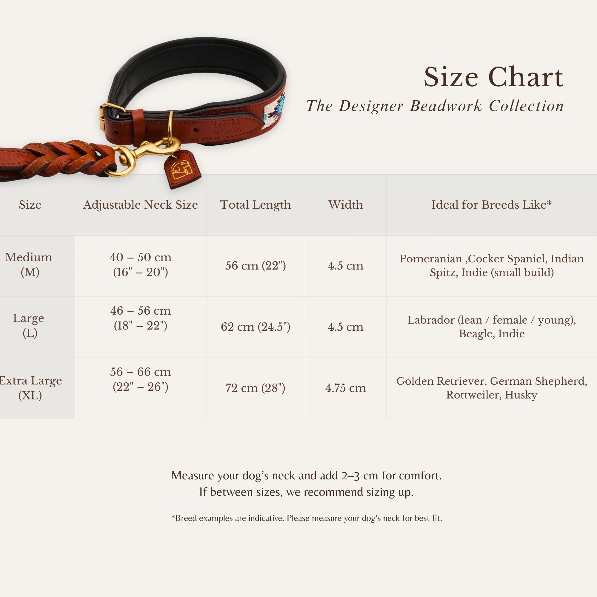 Dawn Mosaic dog collar shown with full band width